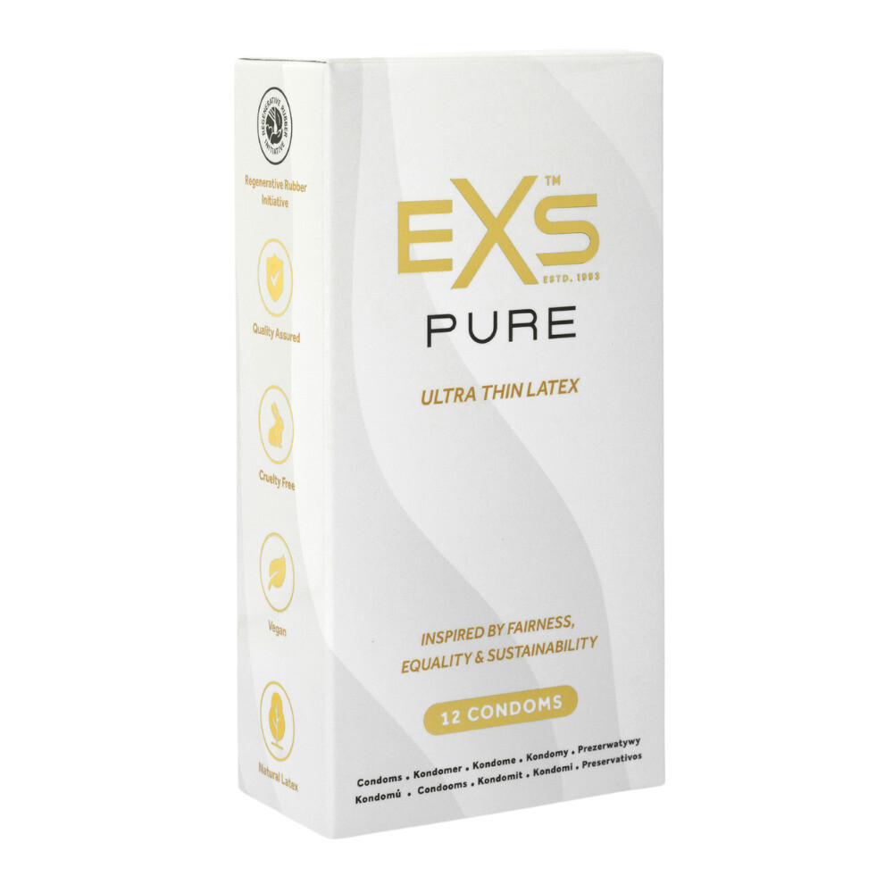 EXS Pur Ultra Thin Latex Condoms 12 Pack image 1