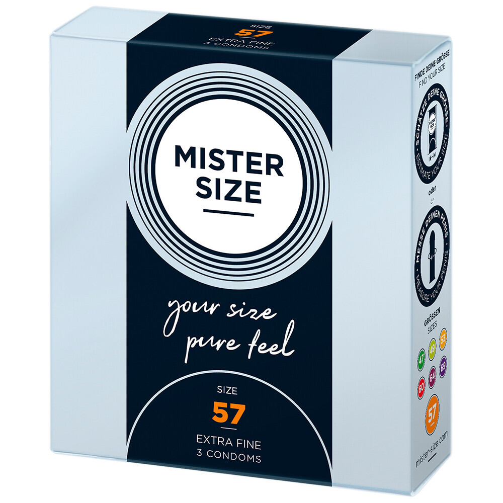 Mister Size 57mm Your Size Pure Feel Condoms 3 Pack image 1