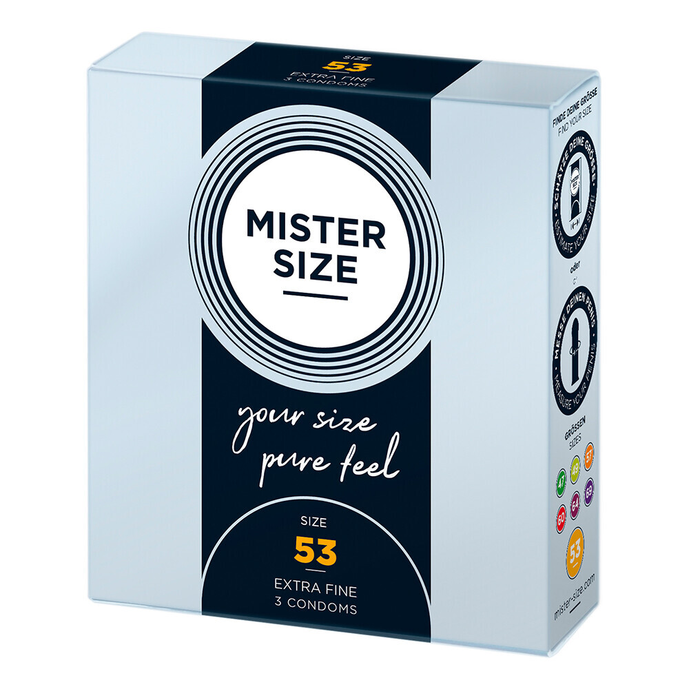 Mister Size 53mm Your Size Pure Feel Condoms 3 Pack image 1