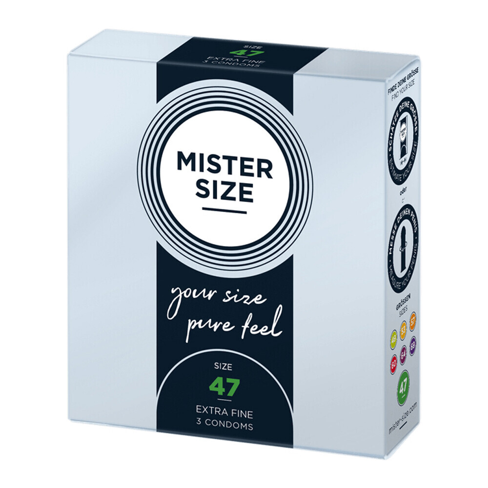 Mister Size 47mm Your Size Pure Feel Condoms 3 Pack image 1