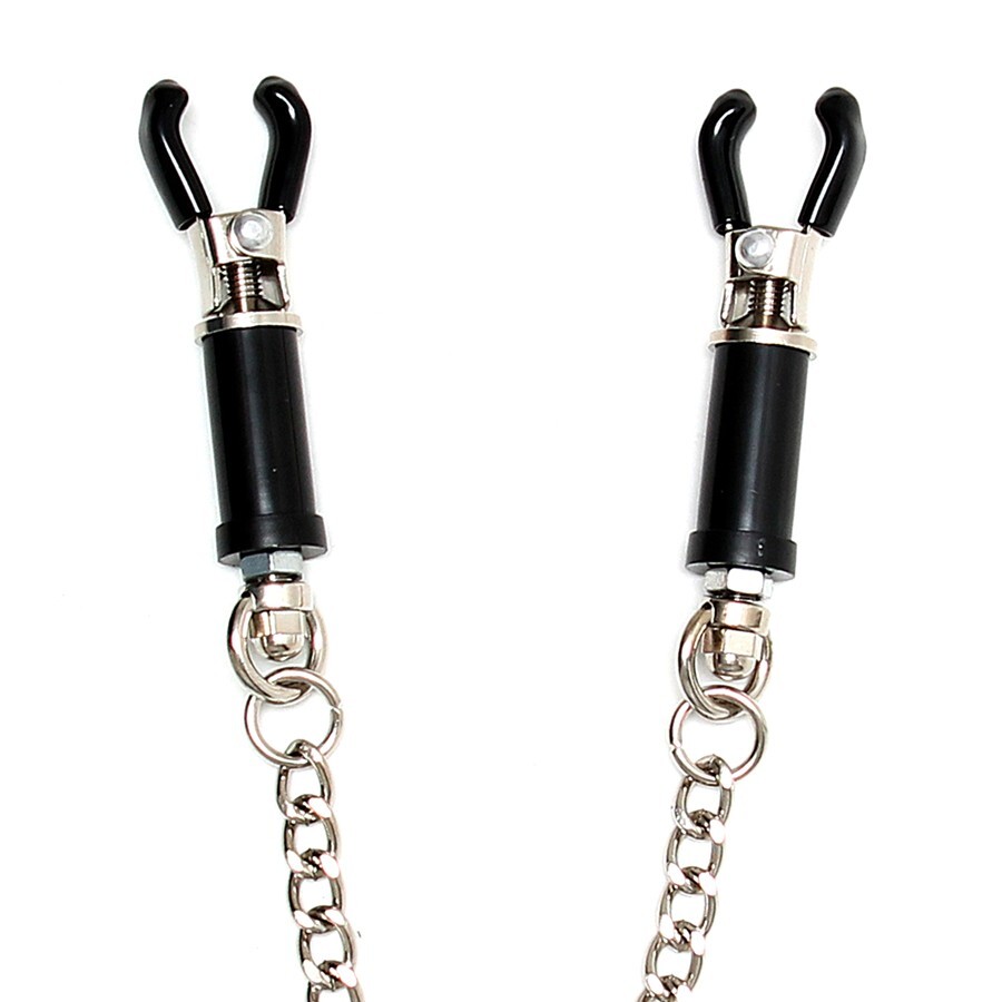 Silver Nipple Clamps With Chain image 2