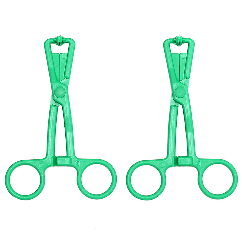 Green Scissor Nipple Clamps With Metal Chain image 2