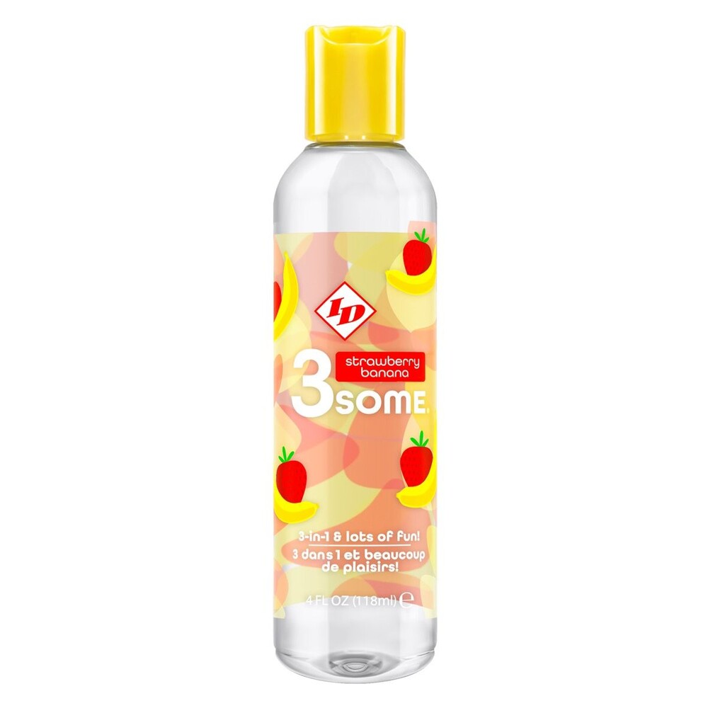 ID 3some Strawberry Banana 3 In 1 Lubricant 118ml image 1