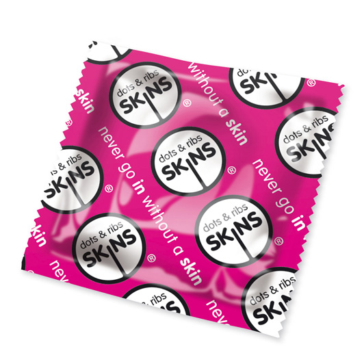 Skins Condoms Dots And Ribs x50 (Pink) image 1