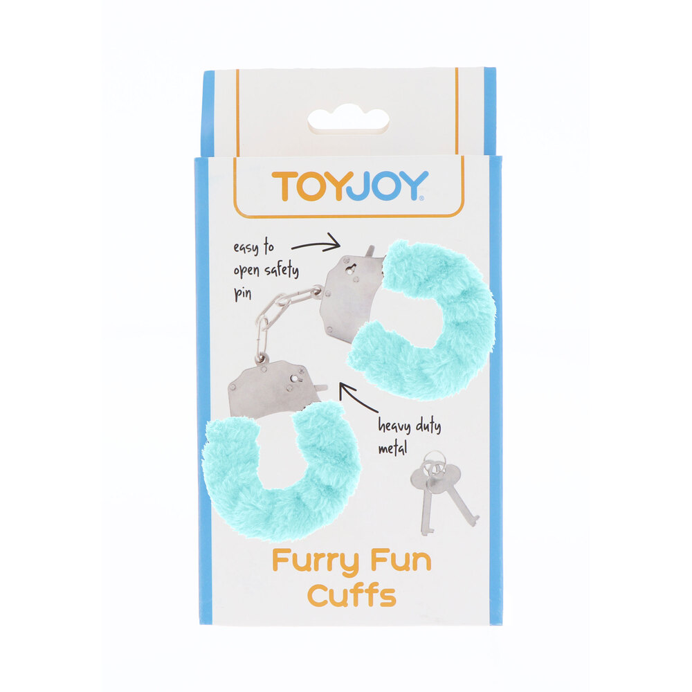 ToyJoy Furry Fun Wrist Cuffs Aqua image 2