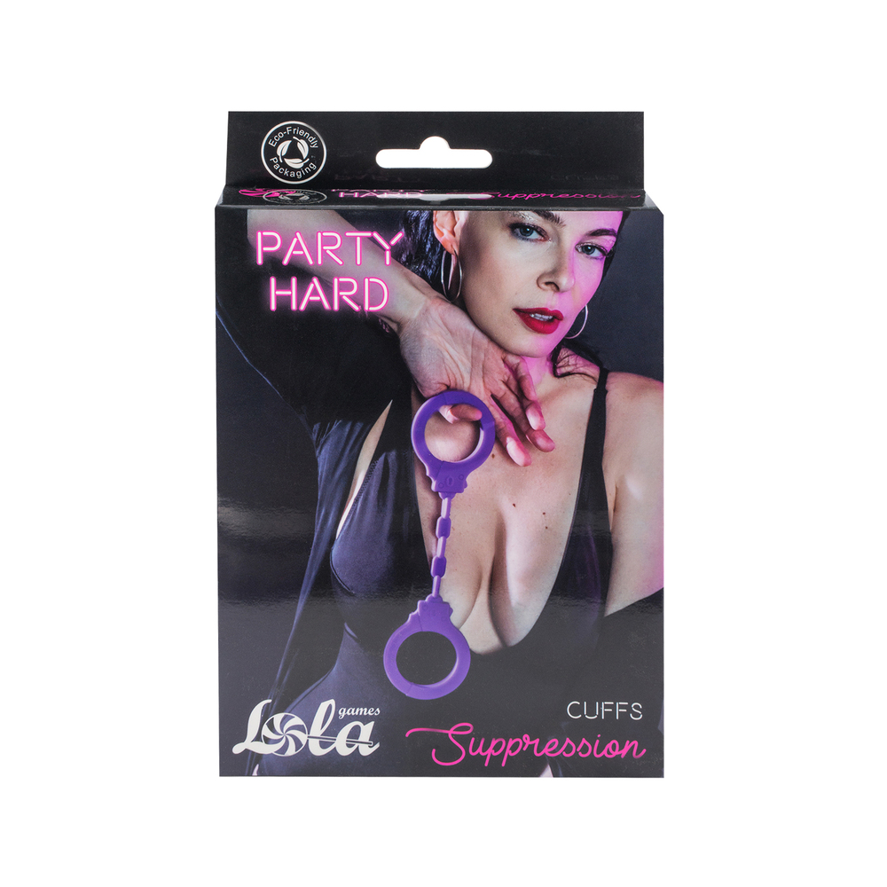 Lola Party Hard Suppression Silicone Handcuffs Purple image 3