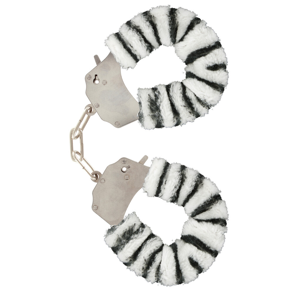ToyJoy Furry Fun Wrist Cuffs Zebra image 1