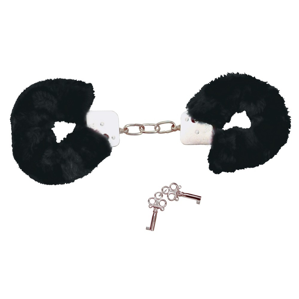 Bad Kitty Black Plush Handcuffs image 2