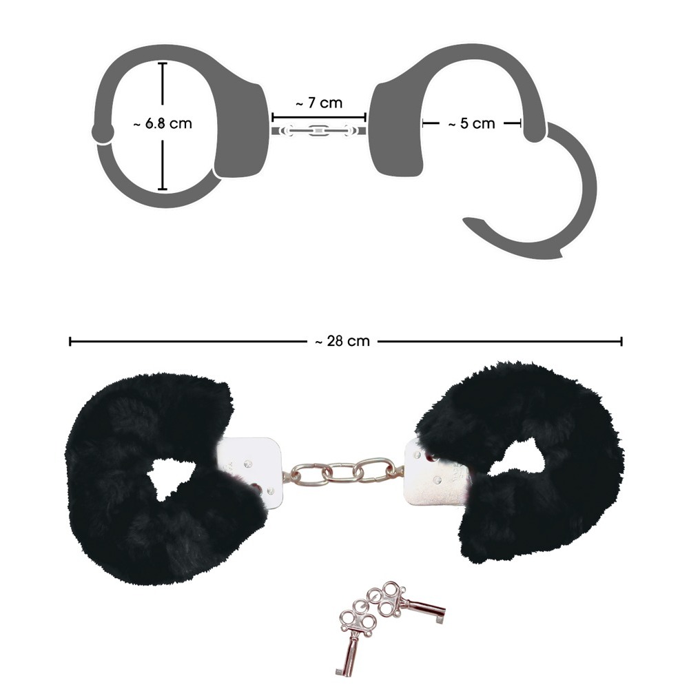 Bad Kitty Black Plush Handcuffs image 3