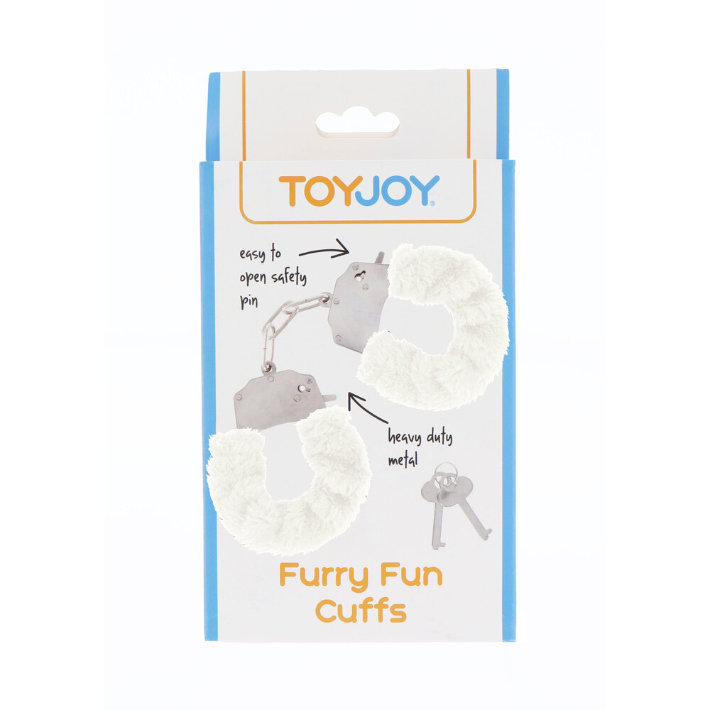 ToyJoy Furry Fun Wrist Cuffs White image 2
