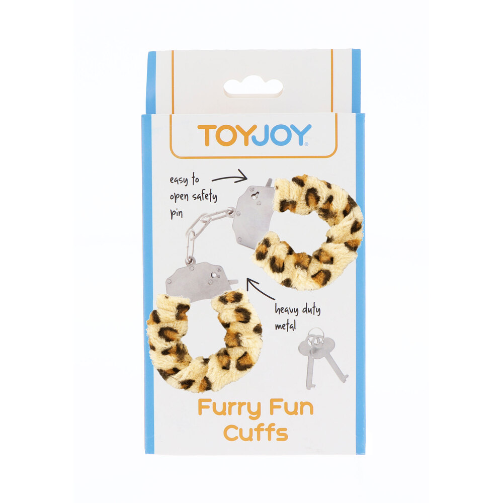 ToyJoy Furry Fun Wrist Cuffs Leopard image 2