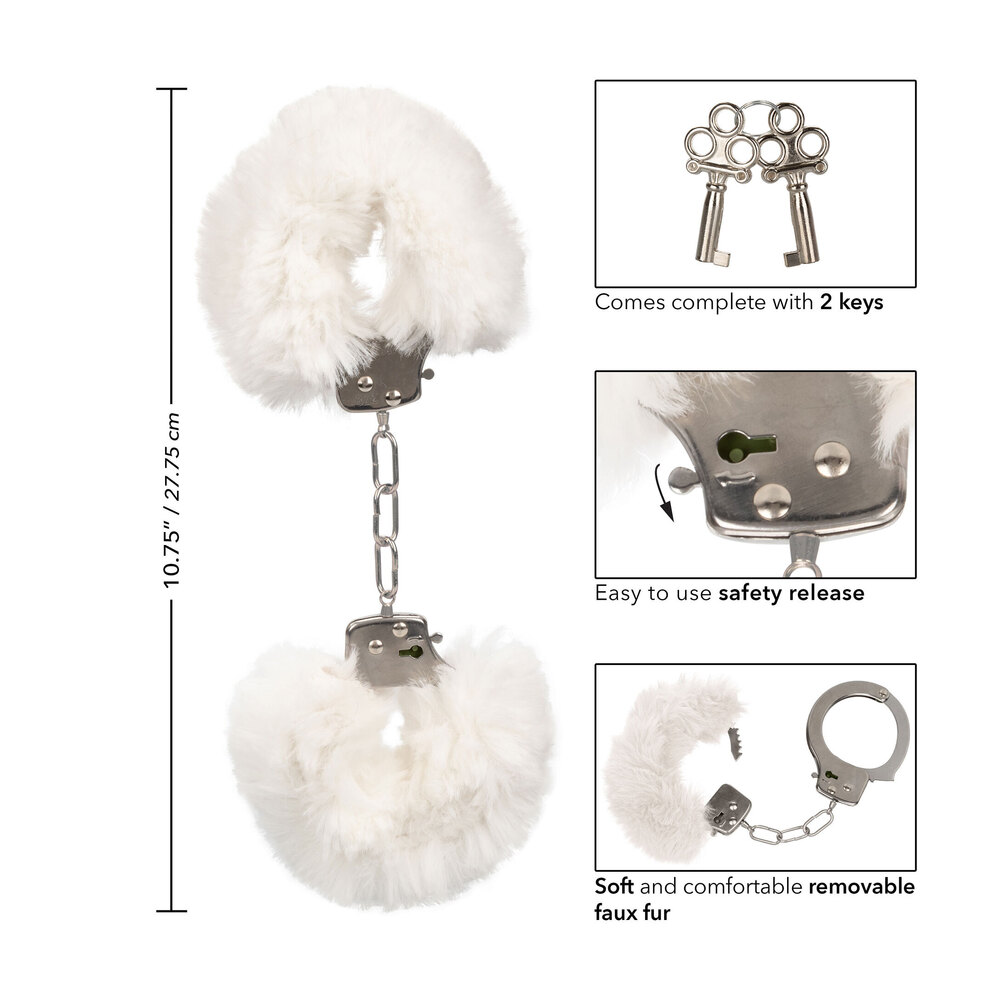 Ultra Fluffy Furry Cuffs White image 4