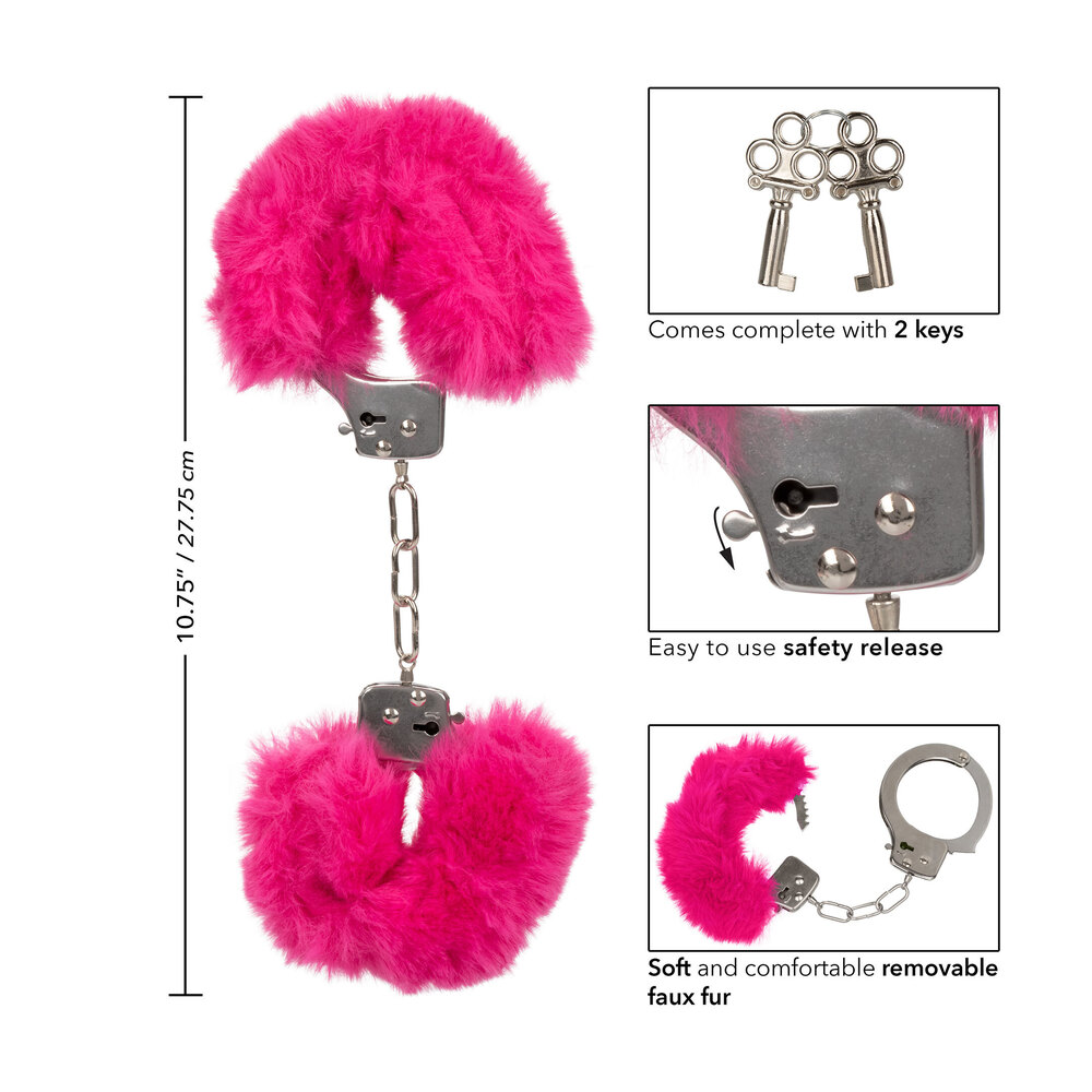 Ultra Fluffy Furry Cuffs Pink image 4