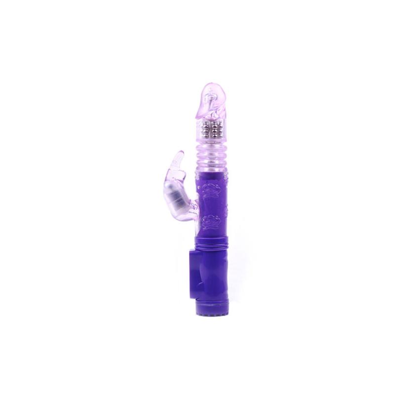 Rabbit Vibrator With Thrusting Motion Purple