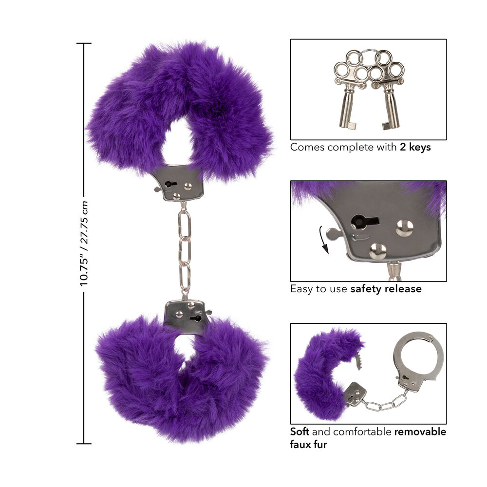 Ultra Fluffy Furry Cuffs Purple image 4