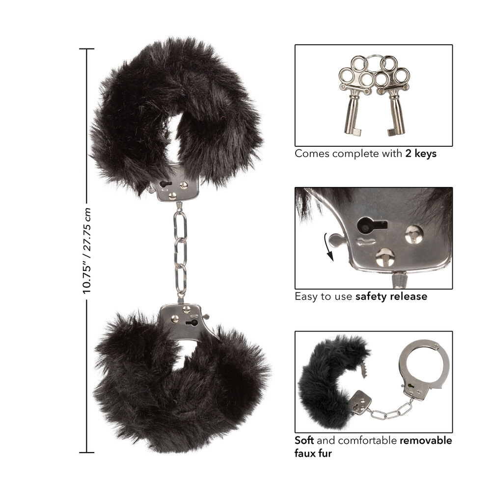 Ultra Fluffy Furry Cuffs Black image 4