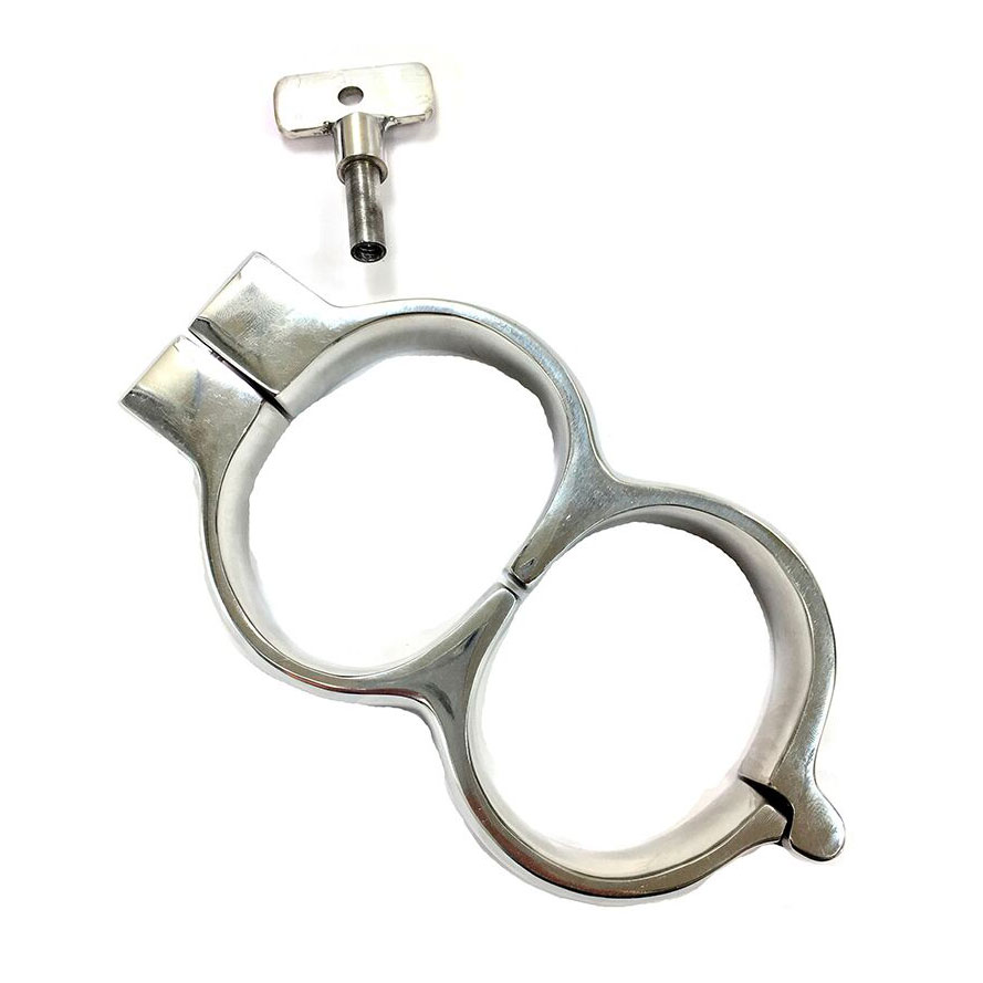 Rouge Stainless Steel Lockable Wrist Cuffs image 1