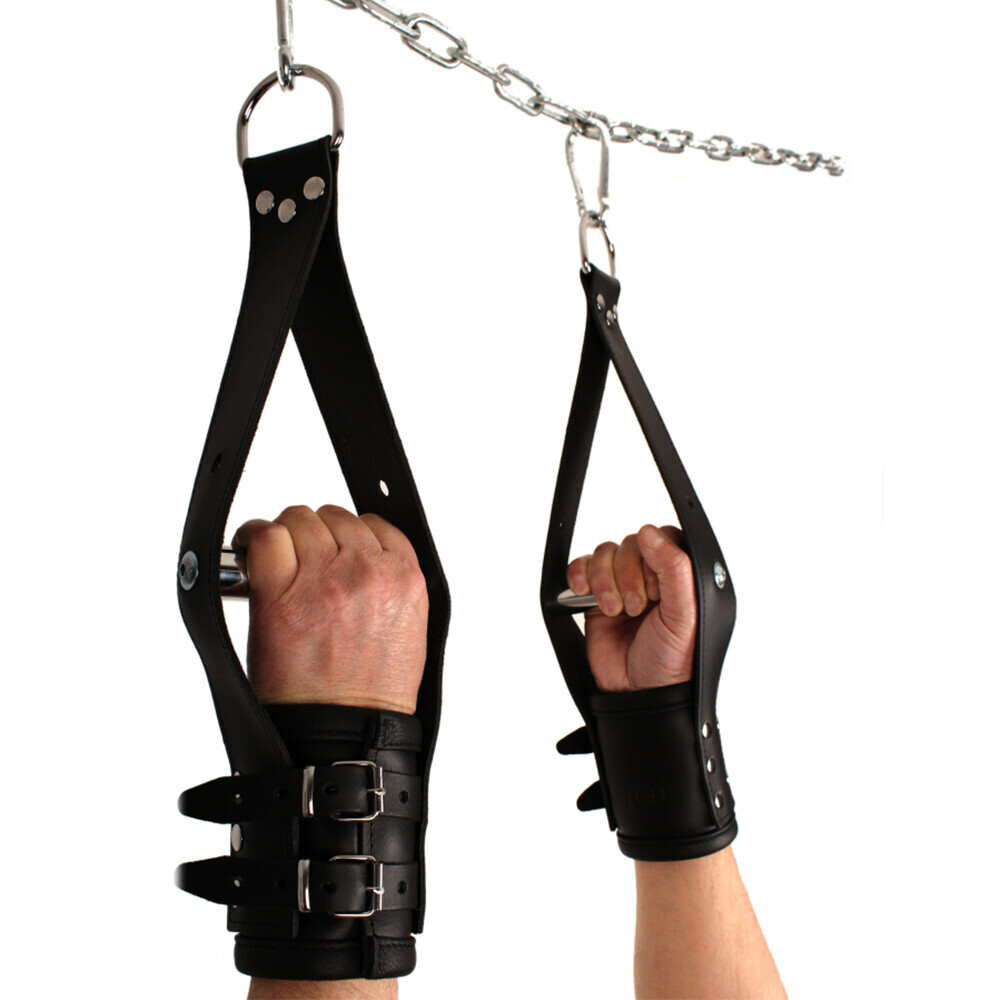 The Red Deluxe Leather Suspension Handcuffs image 1