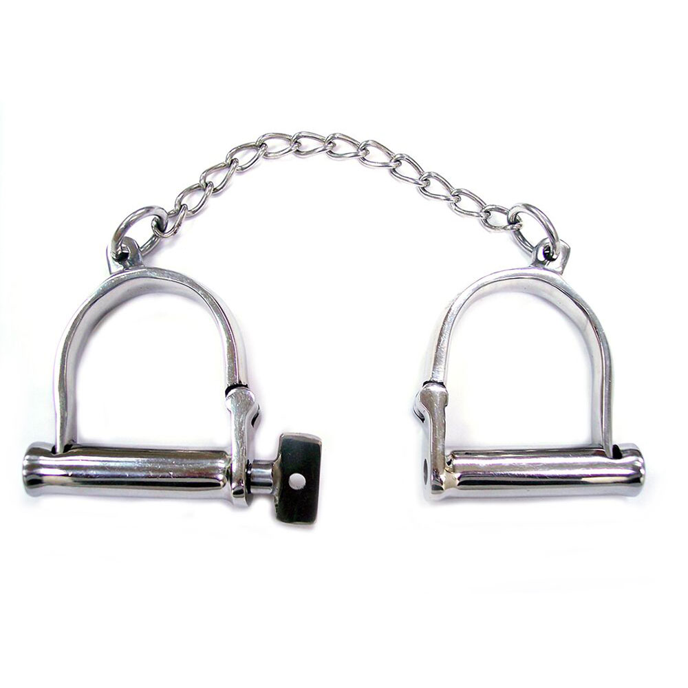 Rouge Stainless Steel Wrist Shackles image 1