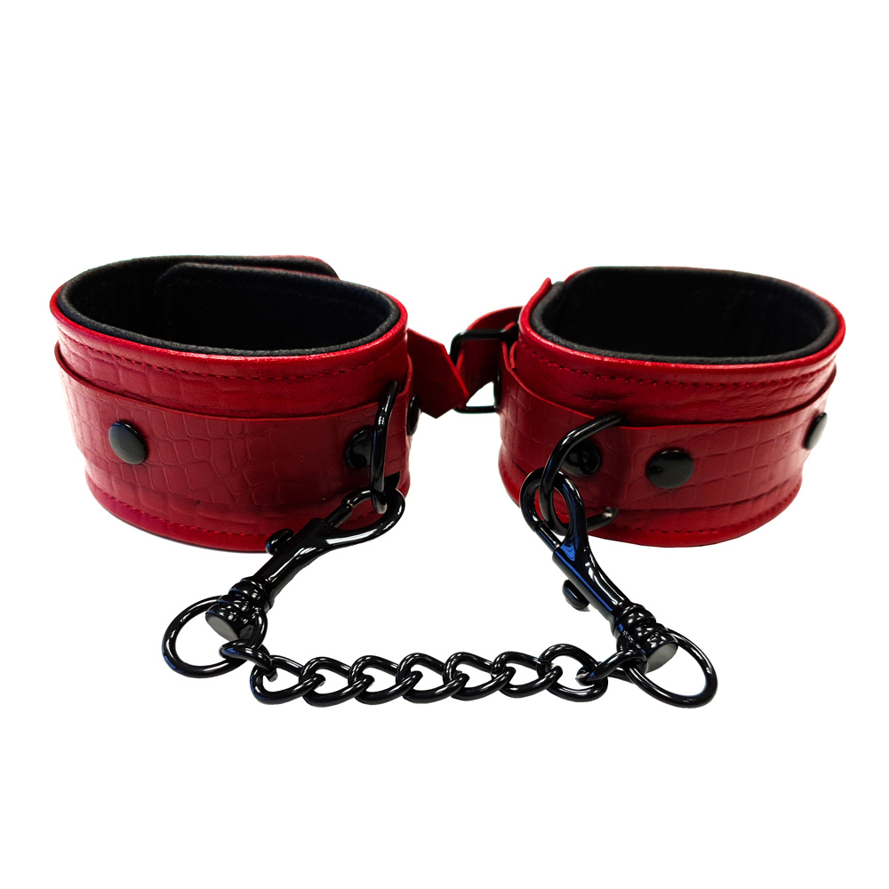 Rouge Garments Leather Croc Print Ankle Cuffs image 1