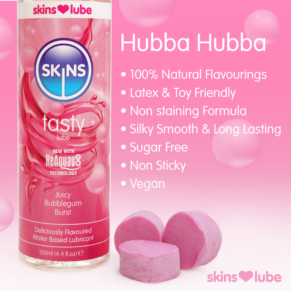 Skins Juicy Bubblegum Blast Waterbased Lubricant 130ml image 3