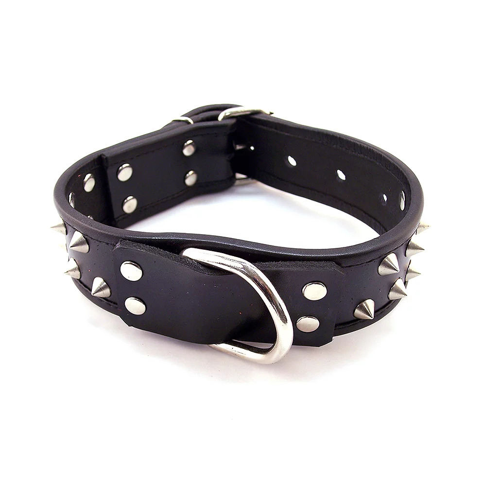 Rouge Garments Black Leather Studded Collar image 1