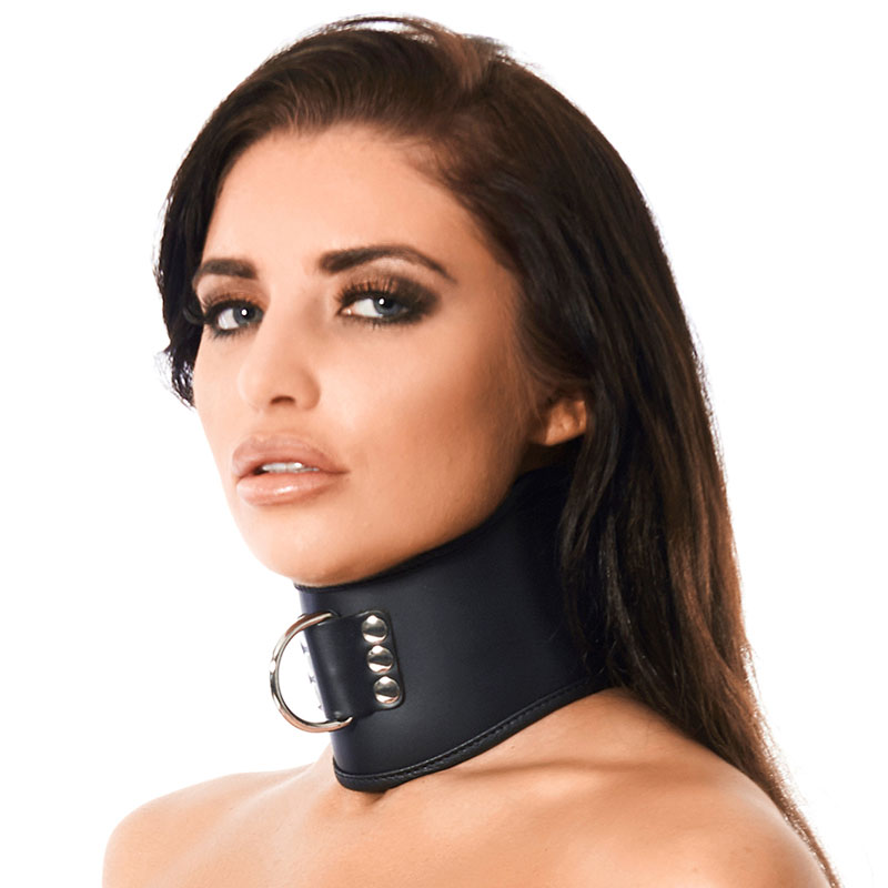 Leather Collar With Padlock image 1