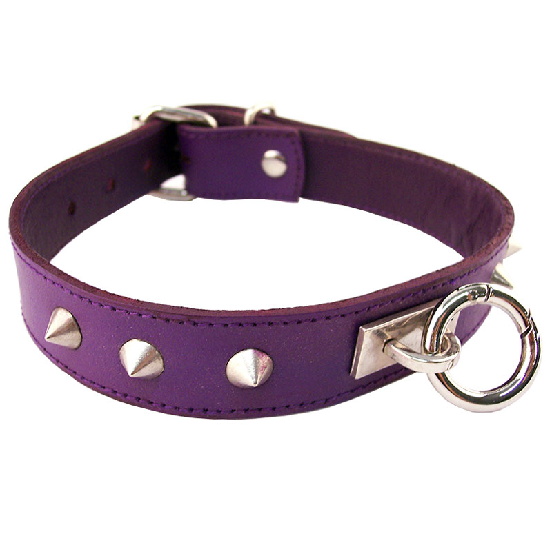 Rouge Garments Purple Studded ORing Studded Collar image 1