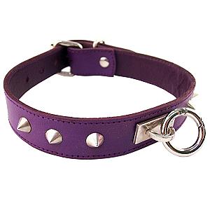 Rouge Garments Purple Studded ORing Studded Collar