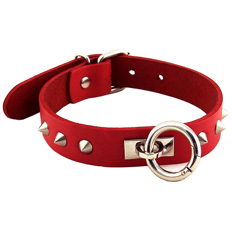 Rouge Garments Red Studded ORing Studded Collar image 1