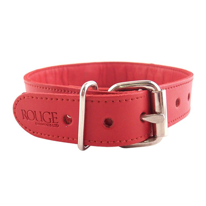 Rouge Garments Red Studded ORing Studded Collar