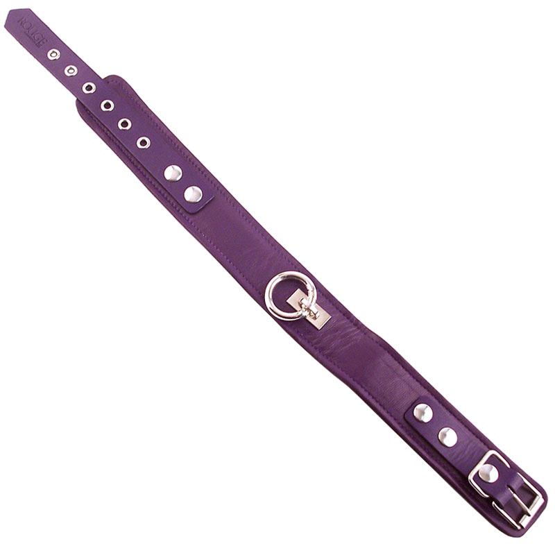 Rouge Garments Plain Purple Leather Collar image 1