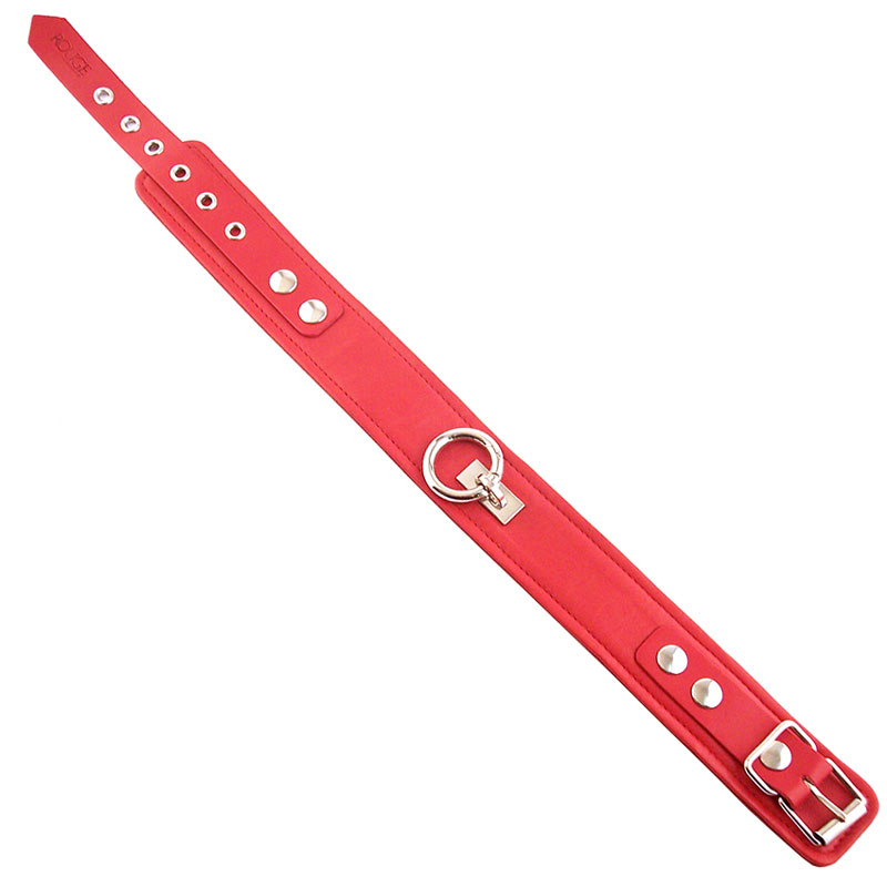 Rouge Garments Plain Red Leather Collar image 1