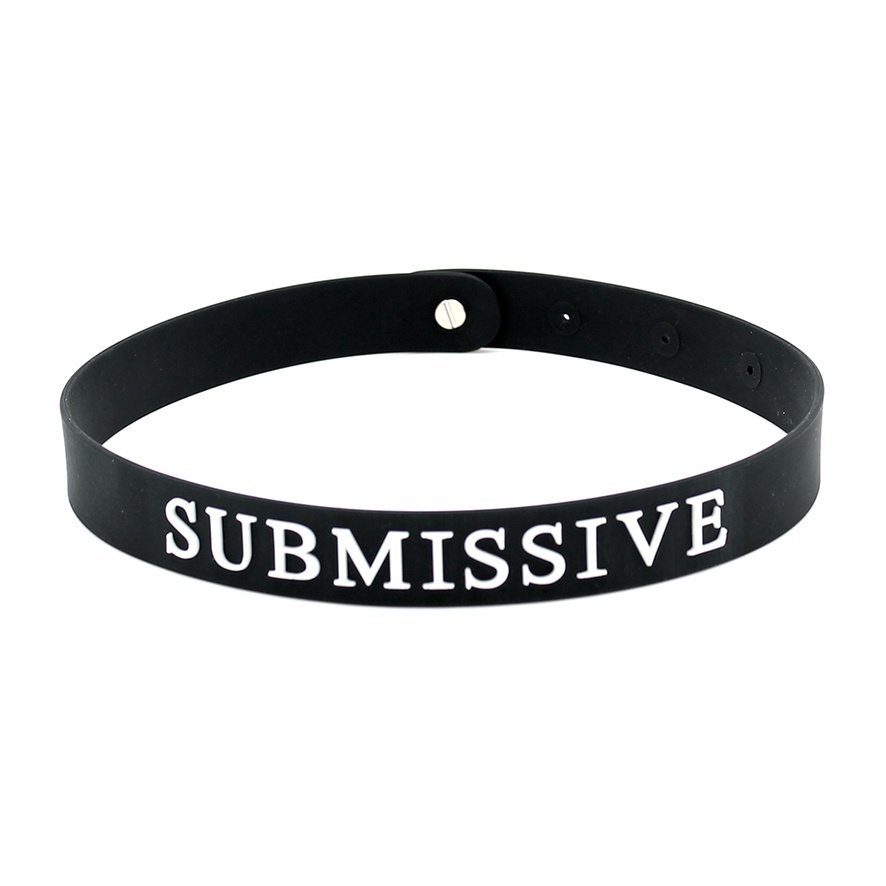 Black Silicone Submissive Collar image 2