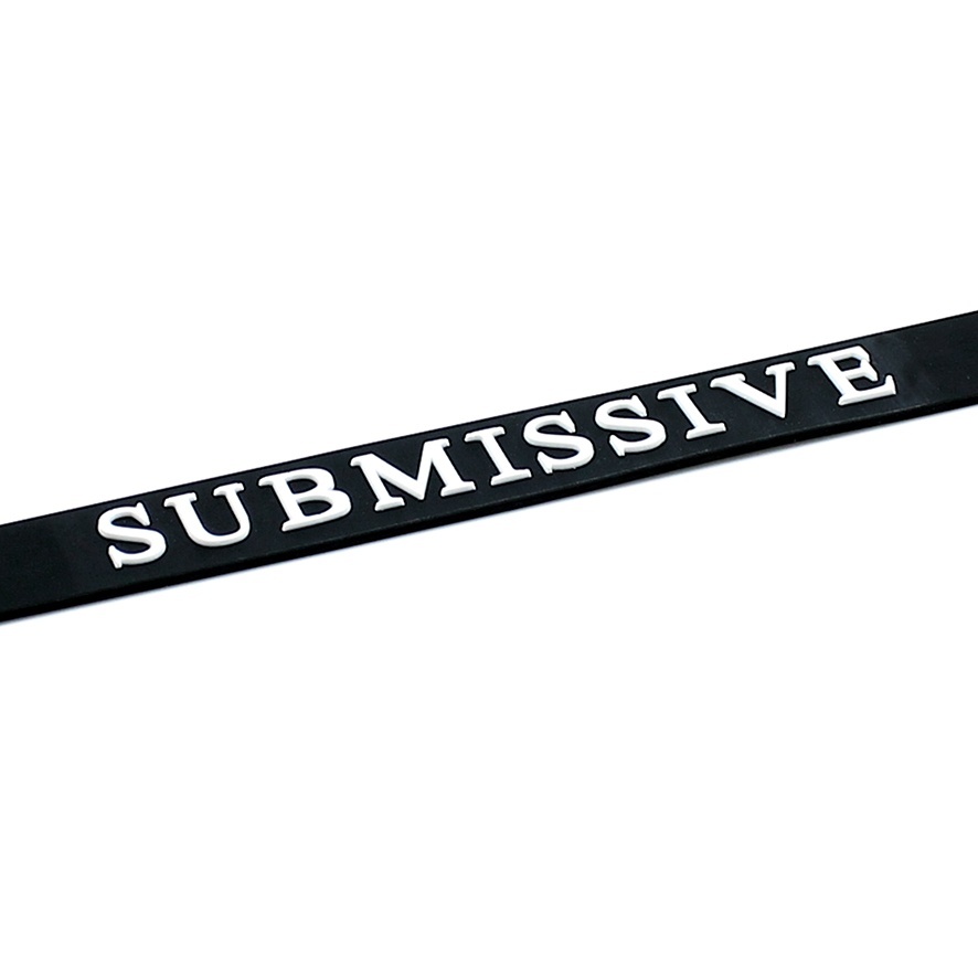 Black Silicone Submissive Collar image 3