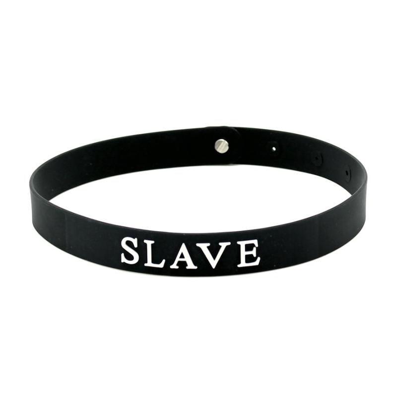 Black Silicone Slave Collar