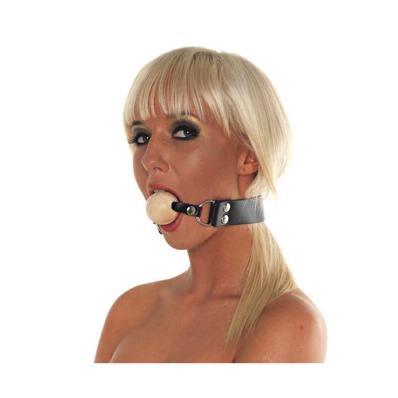 Leather Gag With Wooden Ball