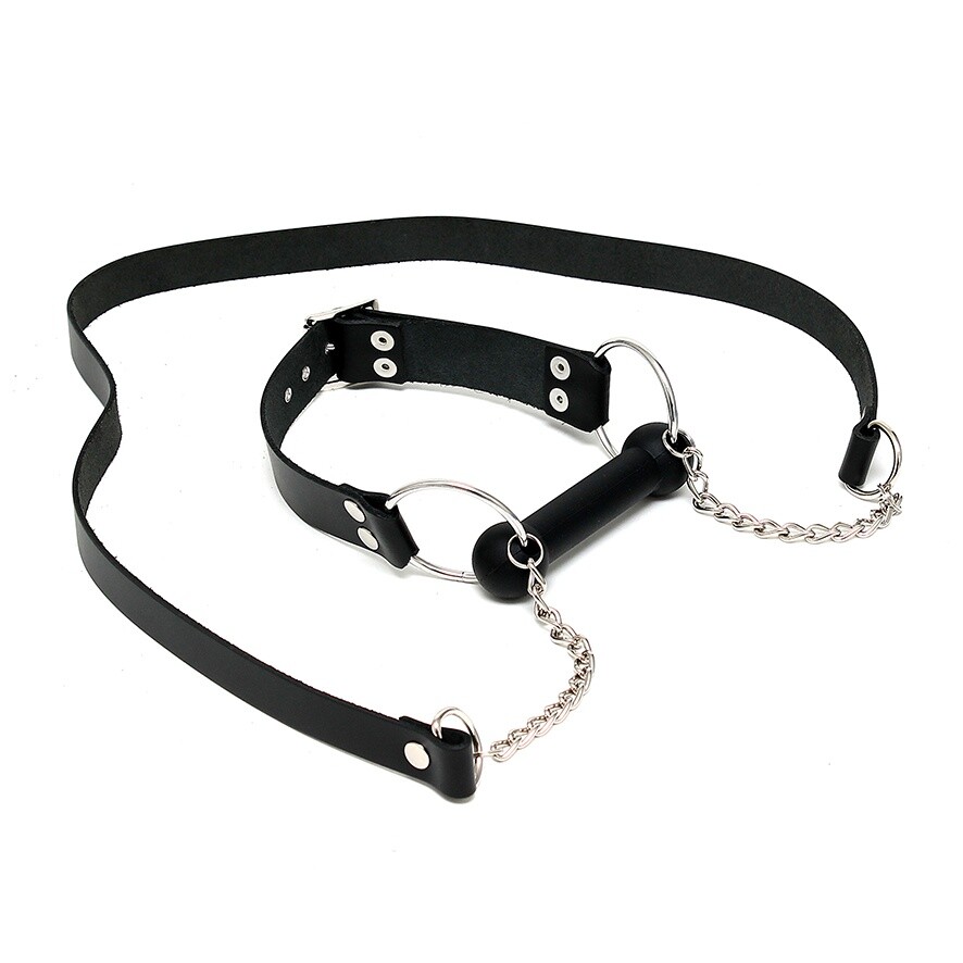 Leather Horse Bit Gag And Reins image 1