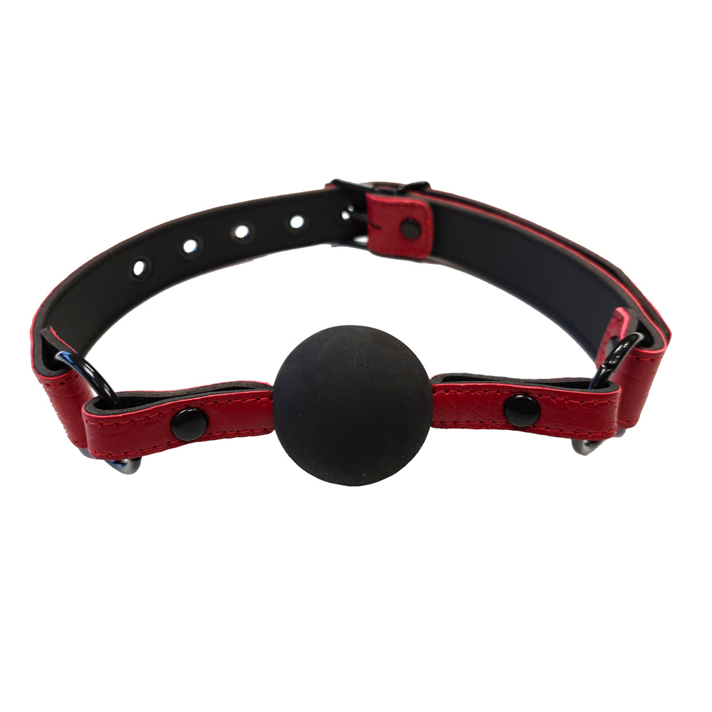 Rouge Garments Leather Croc Print Ball Gag image 1