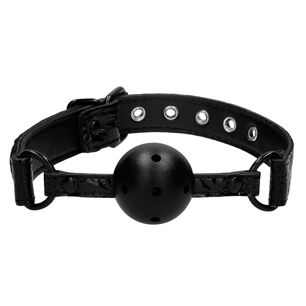 Ouch Breathable Luxury Black Ball Gag image 1