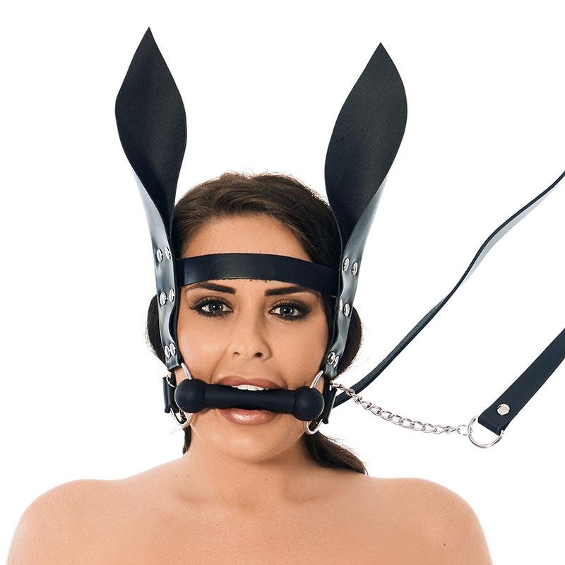 Horsebit Mouth Gag With Reins And Ears image 1