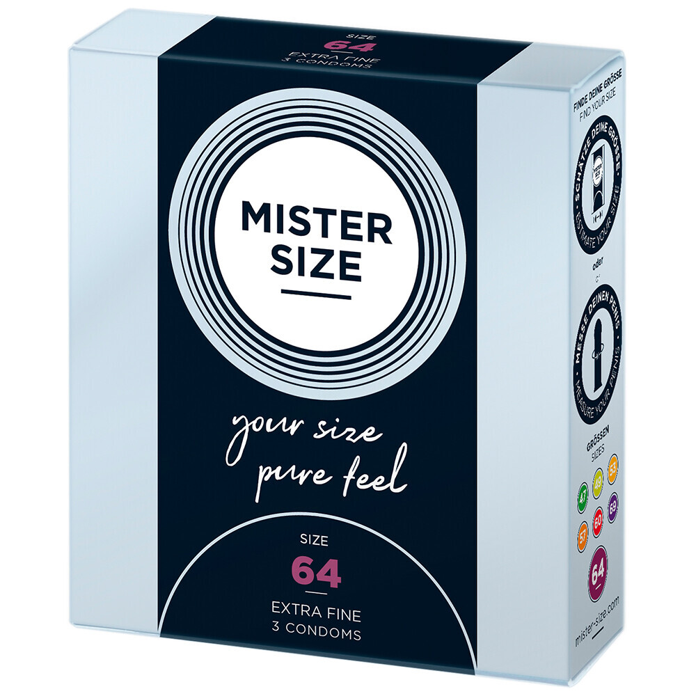 Mister Size 64mm Your Size Pure Feel Condoms 3 Pack image 1