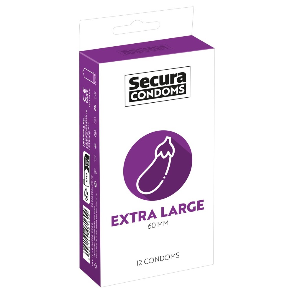 Secura Condoms 12 Pack Extra Large image 1