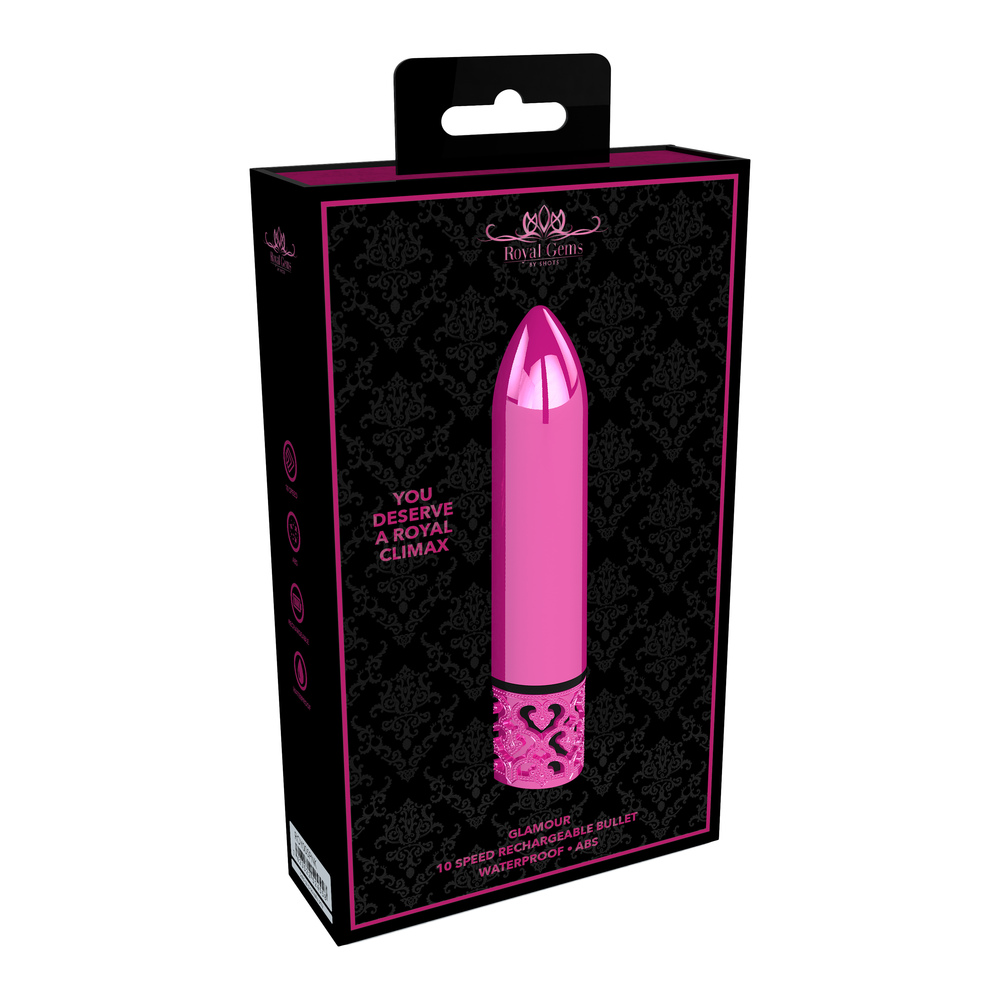 Royal Gems Glamour Rechargeable Bullet Pink image 2