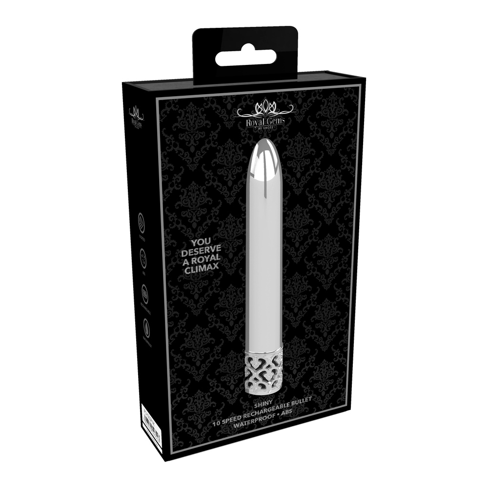 Royal Gems Shiny Rechargeable Bullet Silver image 2