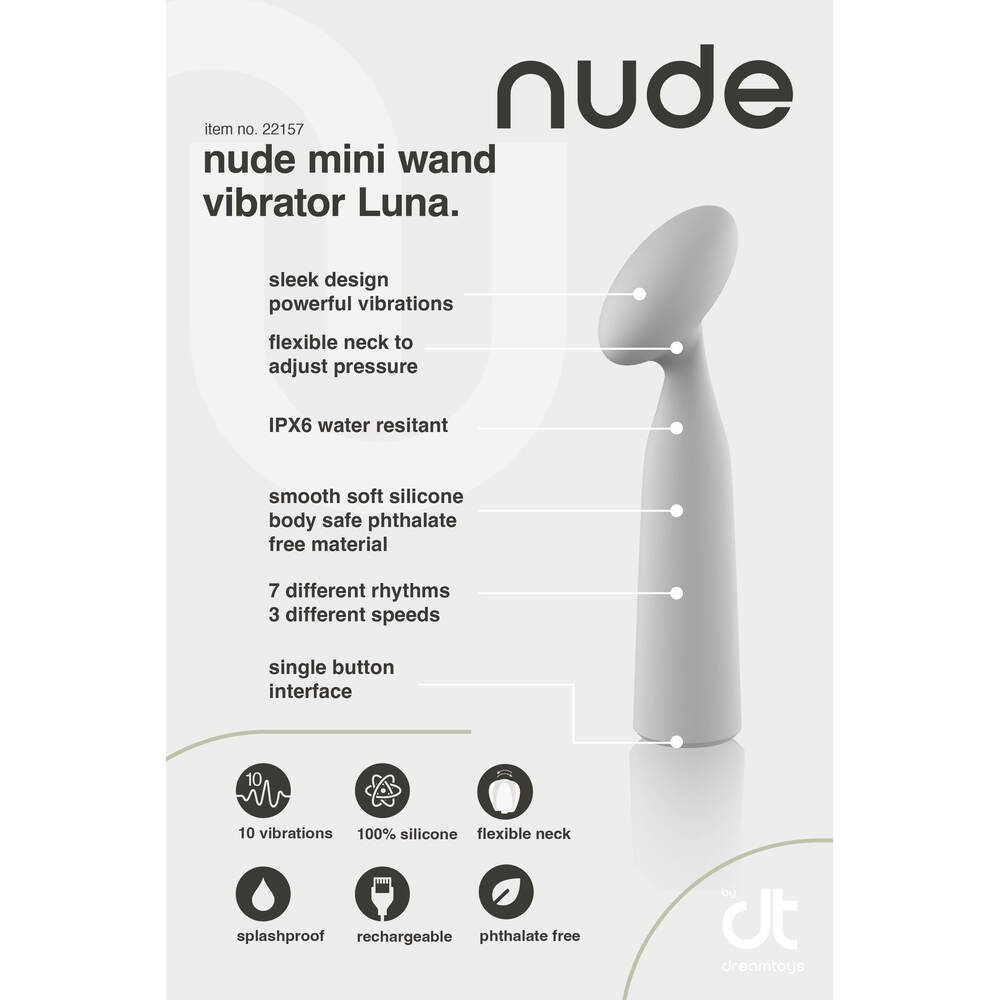 Nude Luna Mini Wand Vibrator image 3