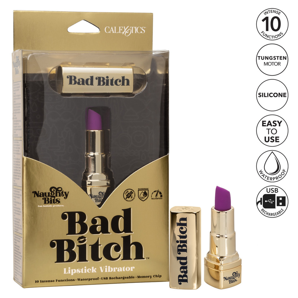 Naughty Bits Bad Bitch Rechargeable Lipstick Vibrator image 4