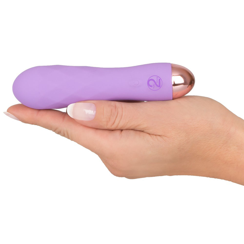 Cuties Silk Touch Rechargeable Mini Vibrator Purple image 2