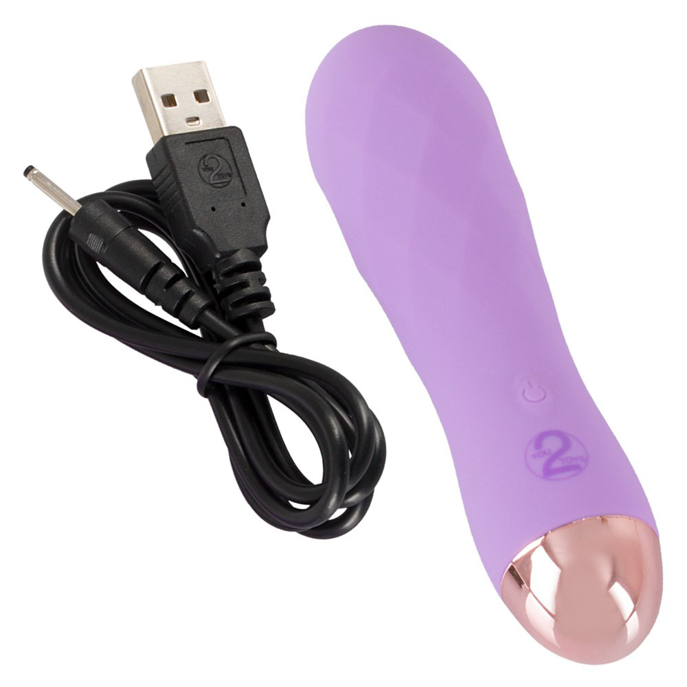 Cuties Silk Touch Rechargeable Mini Vibrator Purple image 3