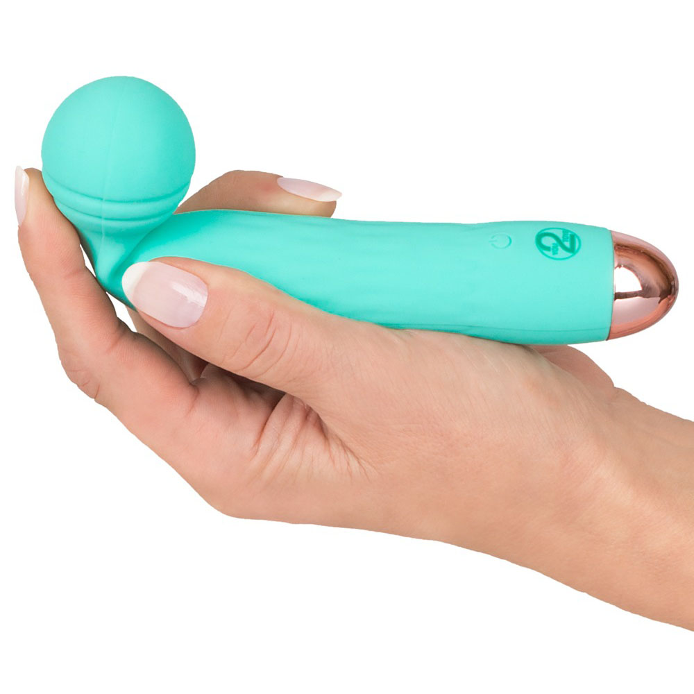 Cuties Silk Touch Rechargeable Mini Vibrator Green image 3